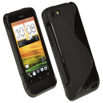 Силиконов гръб ТПУ S-Case за HTC One V черен